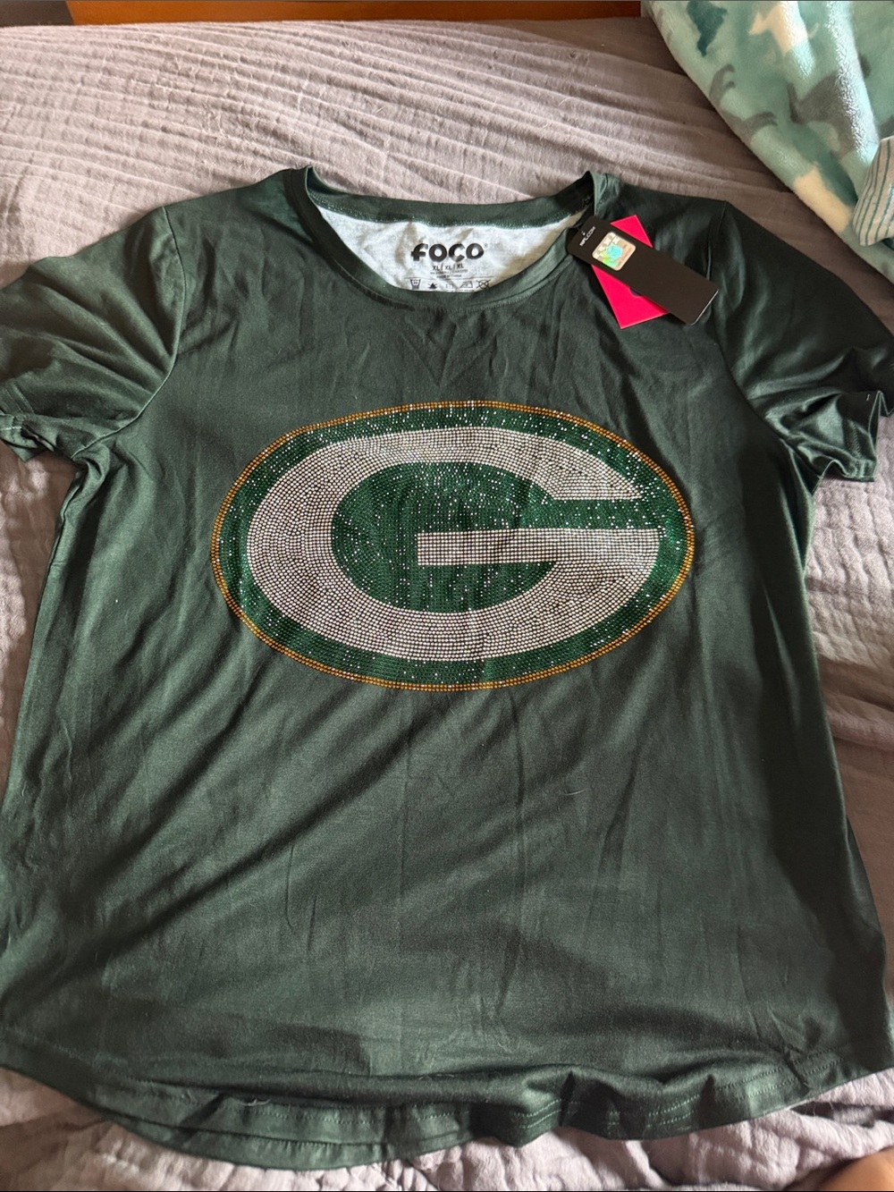 Greenbay Packets Crystal-Logo Womens T-Shirt